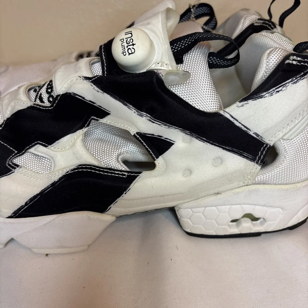 Reebok InstaPump Fury Overbranded White Black Slip On AR1413 2016 Mens Size 12‎